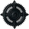 Ekena Millwork Haylynn Ceiling Medallion (Fits Canopies up to 1 1/4"), 29 1/8"OD x 1 1/4"ID x 4"P, Night Shade CM29HYNSF - alternate 1